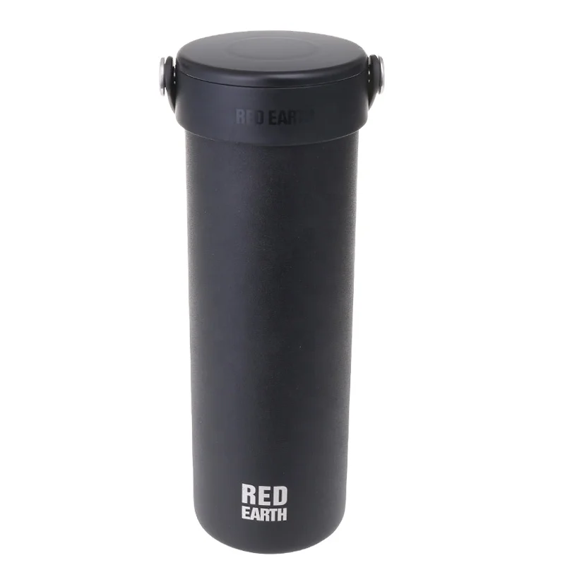 

portable water bottle vacuum insulated 316 outdoor camping stainless steel with silicon handle, Solid color