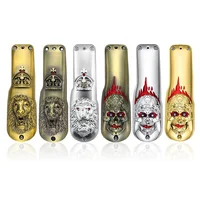 

Luxury DIY Metal Electric Hair Clipper Cordless Senior Trimmer Accessories Retro Skull and Lion Top Cover for Wahl