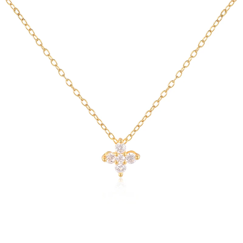 

ROXI 925 sterling silver statement dainty 18k gold plated women zircon necklace chain
