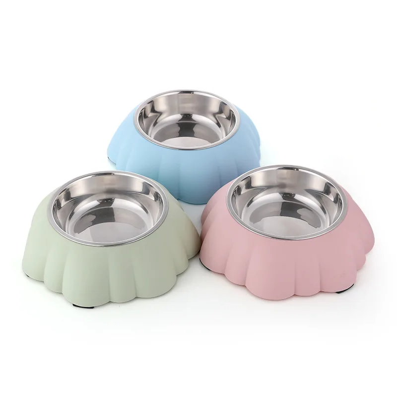 

Wholesale 2 In 1 Bulk Plastic Detachable Luxury Double Cat Pet Food Sublimation Dog Bowl Stainless Steel