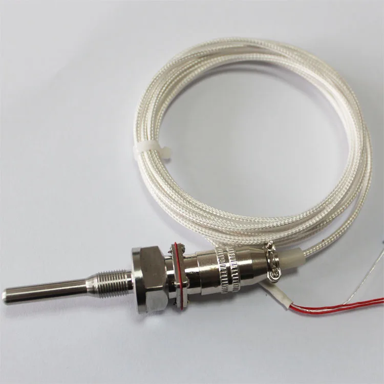 -50-450C temperature range 6*30mm SS probe 4pin connector PT100 temperature sensor Thermal resistance RTD with 2.5m cable