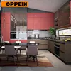 OPPEIN High End Contemporary Design Kitchens MDF PVC Kitchen Cabinets