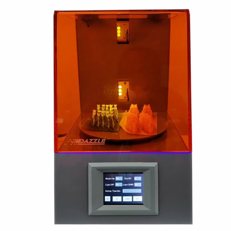 DAZZLE 3D Print dental Jewelry 405nm Resin UV cure chamber LED light dryer box Curing unit lamp 3D printing Post-curing Machine