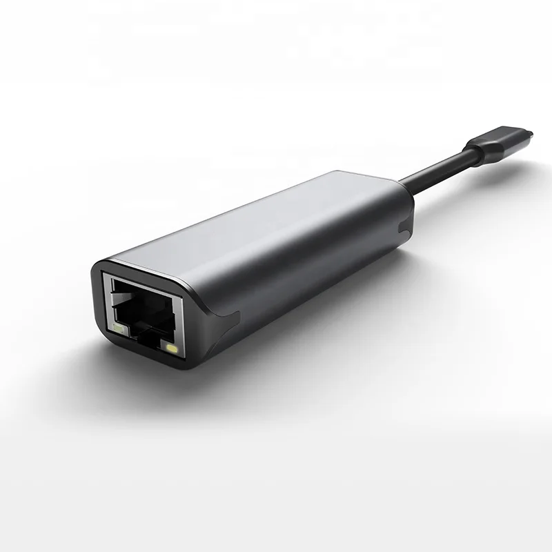 

USB 3.1 To 2.5g Ethernet Adapter Usb3.1 To Rj45 Lan Port 10/100/1000Mbps Network Adapter, Black/gray