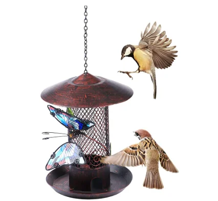 

MUMTOP Wild Bird Feeder 14 Inch Butterfly Metal Outdoor Patio Decor