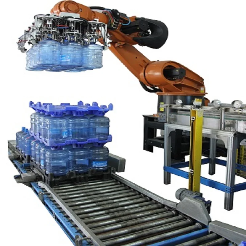 
Fully Robotic Palletizer for Box Carton , Bag , Pet , Bottle , Carboy , Demijohn , Glass Bottle , Gallon , Thread Bobbin 