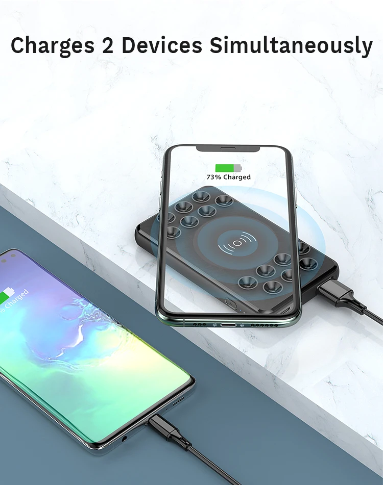 Special Wireless Portable Charger Powerbank 5000 mAh Charging Slim Suction Cups Small 5000mAh Mini Wireless Power Bank