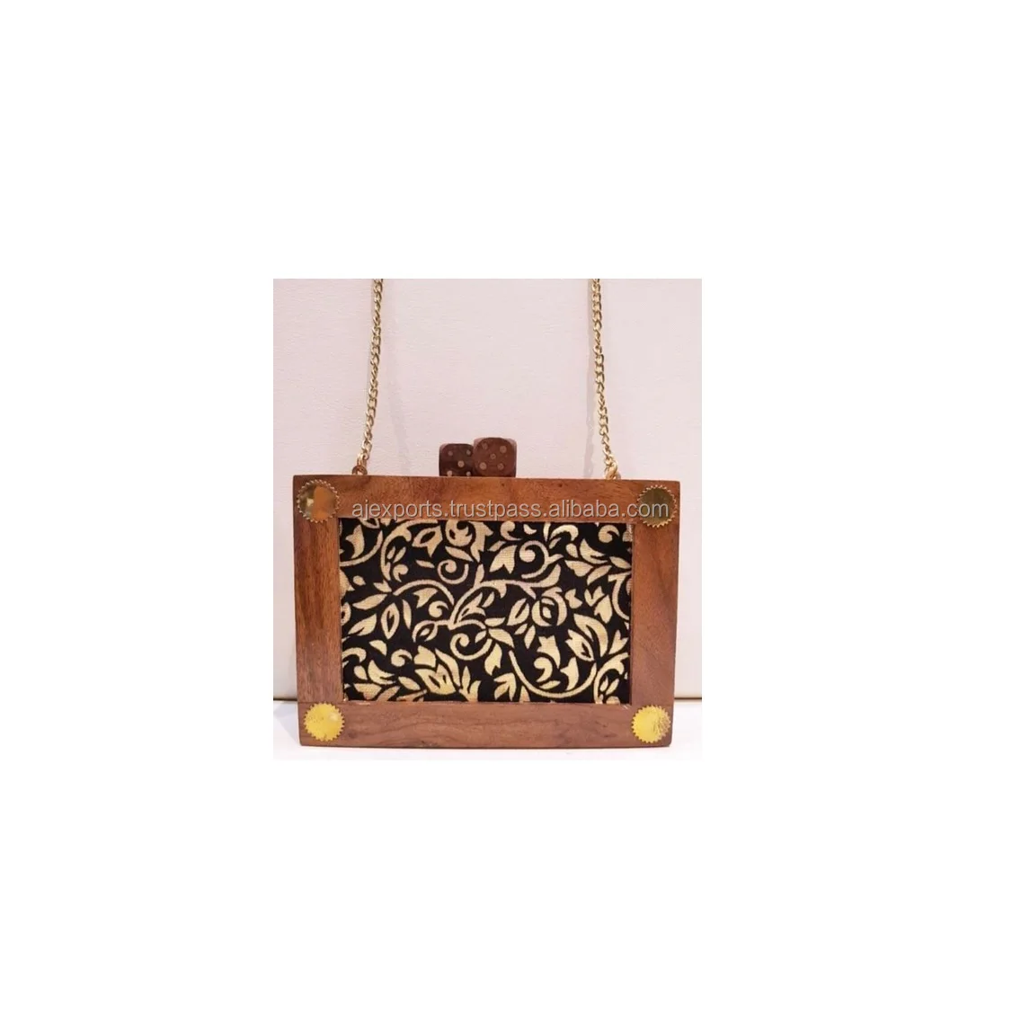 wooden clutch purse