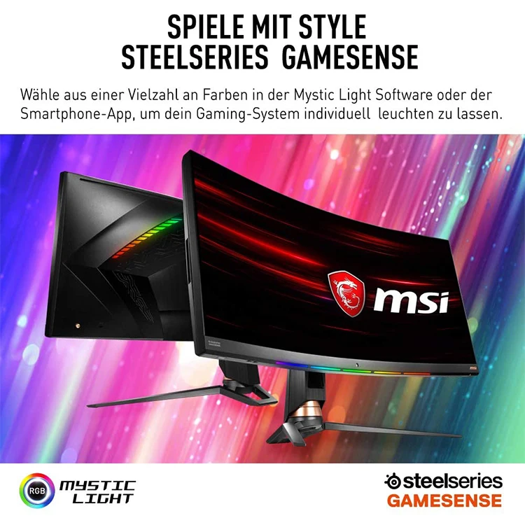 MSI 34 Inch Curved Gaming Monitor - UWQHD 144Hz 1ms, RGB Mystic Light ...