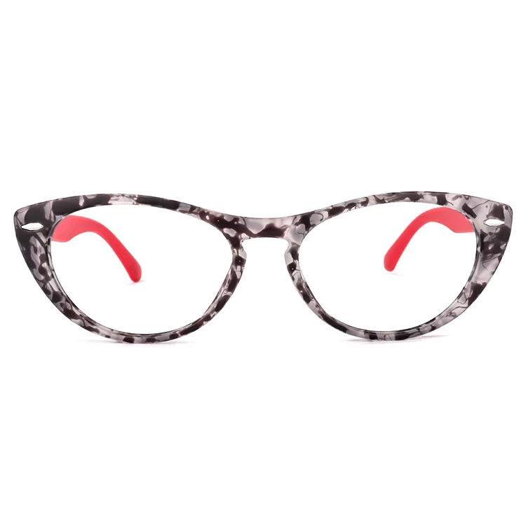 

Latest Comfortable Unique TR90 Gray Floral Cat Eye Computer Eyeglasses Frame for Women, 2 colors