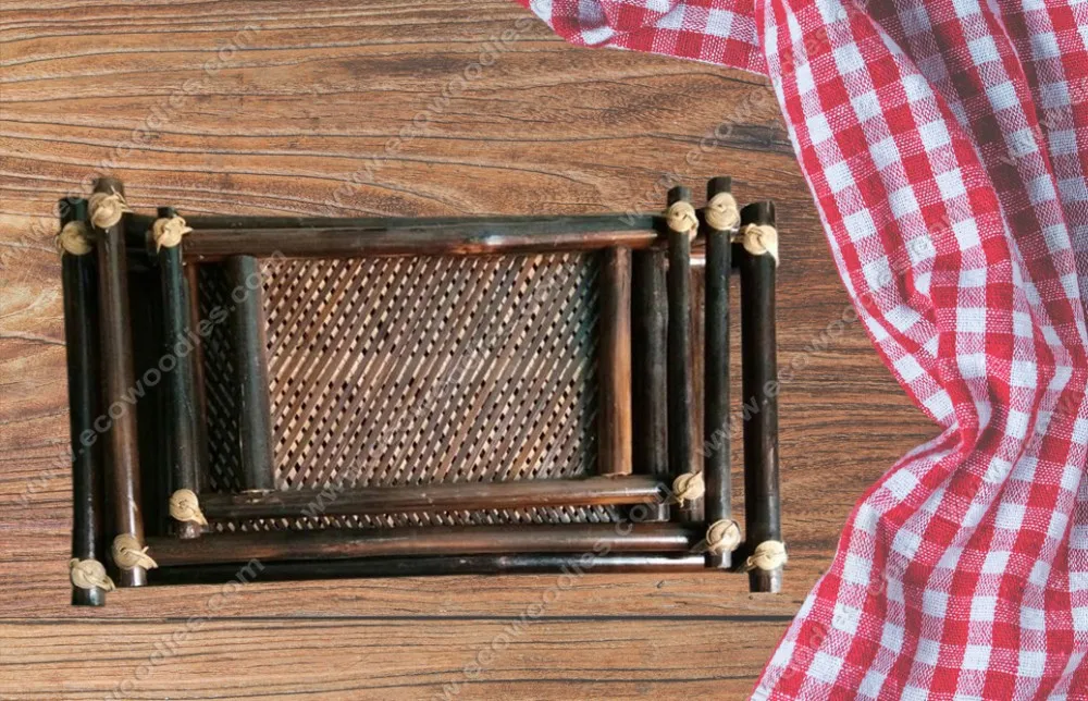 Premium Design Hand Woven Rattan Wicker Antique Rectangle Set Of 3