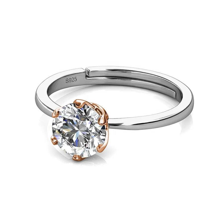 

Endless Brilliant 925 Sterling Silver 1 Carat GRA Moissanite Diamond 2 Tone Ring For Women Destiny Jewellery Luxury Jewelry