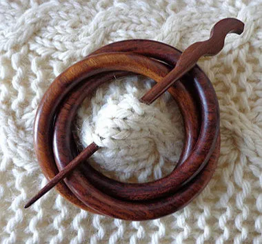 wooden shawl pins