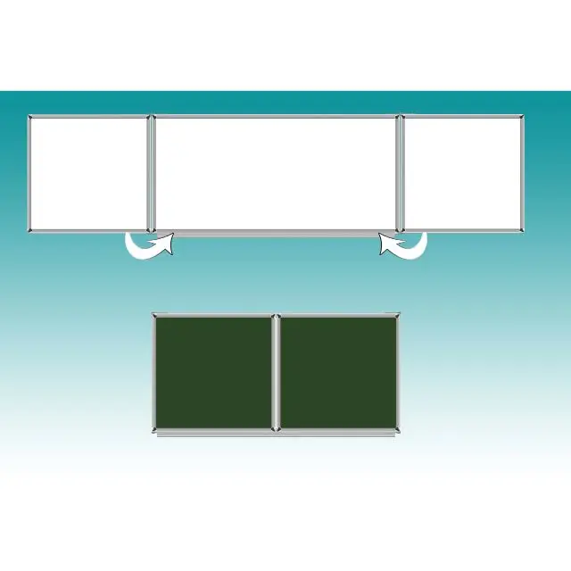 Folding Whiteboard Dry Erase Aluminum Frame Enamel Folded White And