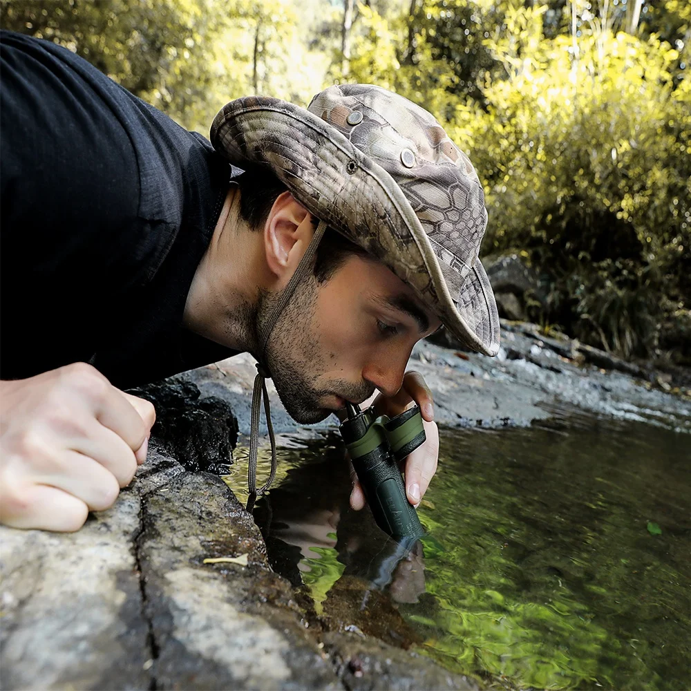 
against virus camping hiking portable outdoor water filters with pump 