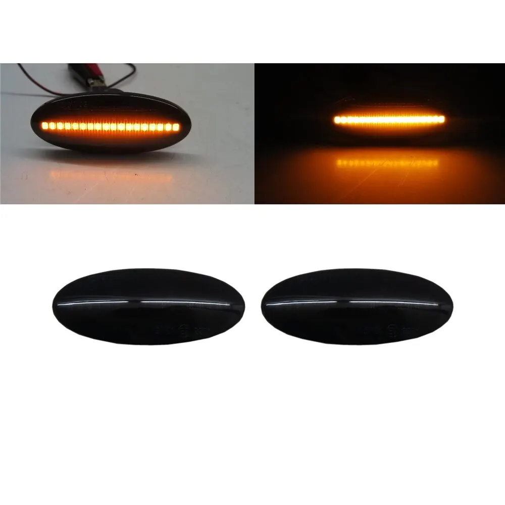 

Qashqai J10 MK1 06-09 LED Dynamic Turn signal Side Marker Light Smoke for NISSAN