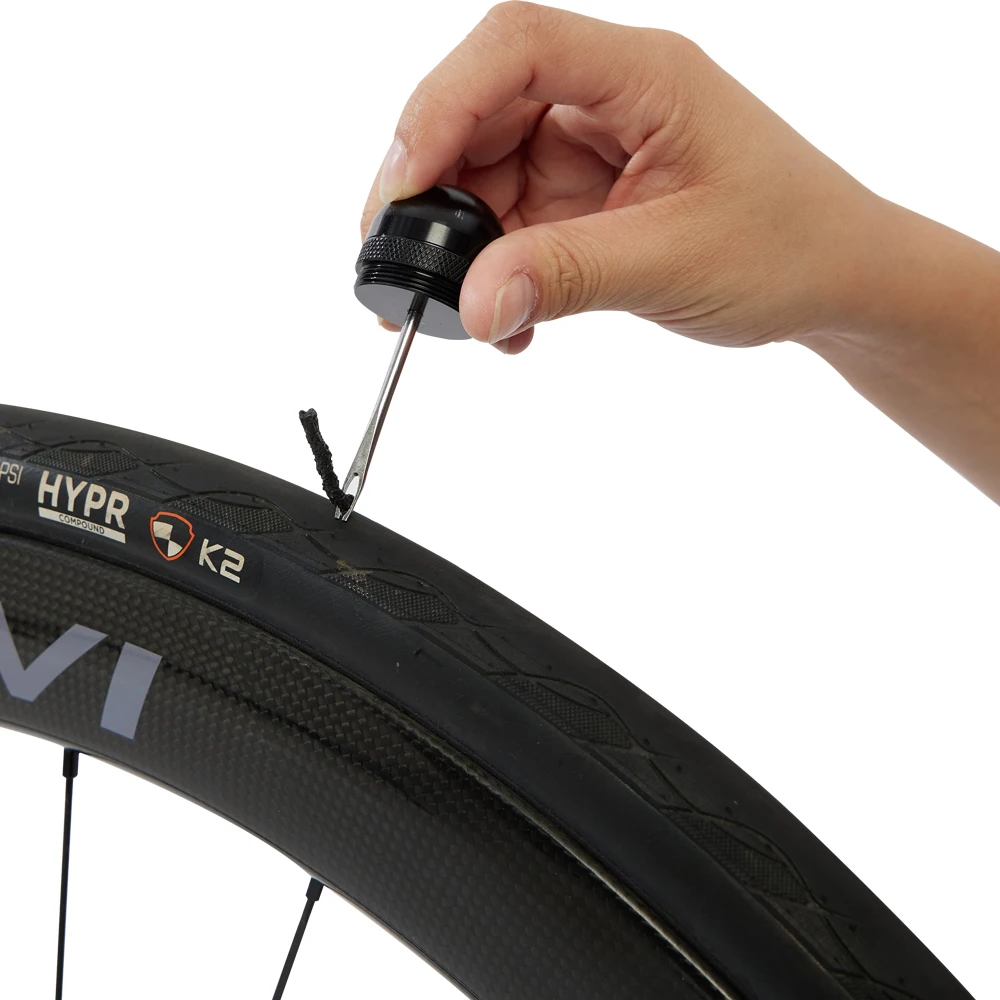 

Bike Tire Repair Kit Tubeless Tire Plug Fix Puncture Fast Amazon Top, Black