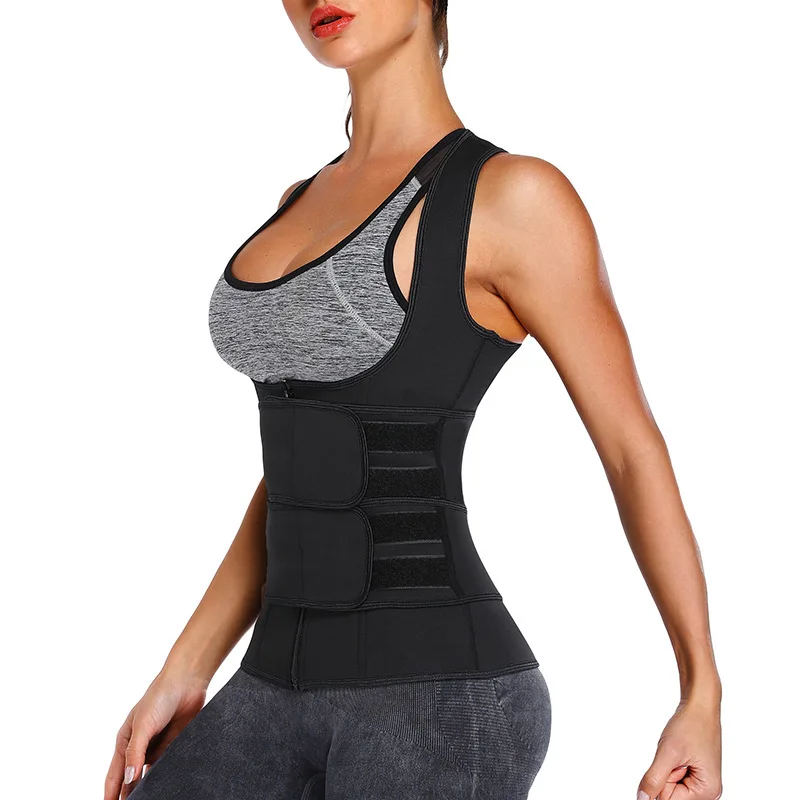 

High Pressure Sports Vest Women's Body Double Waist Abdomen corset top For Women