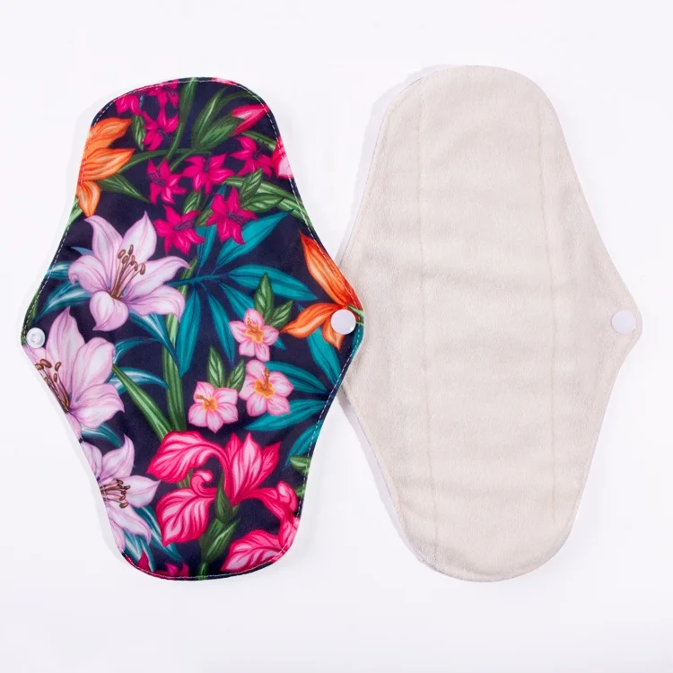 

High Quality Bamboo Washable Reusable Women Comfort Sanitary Napkin Menstrual Pad