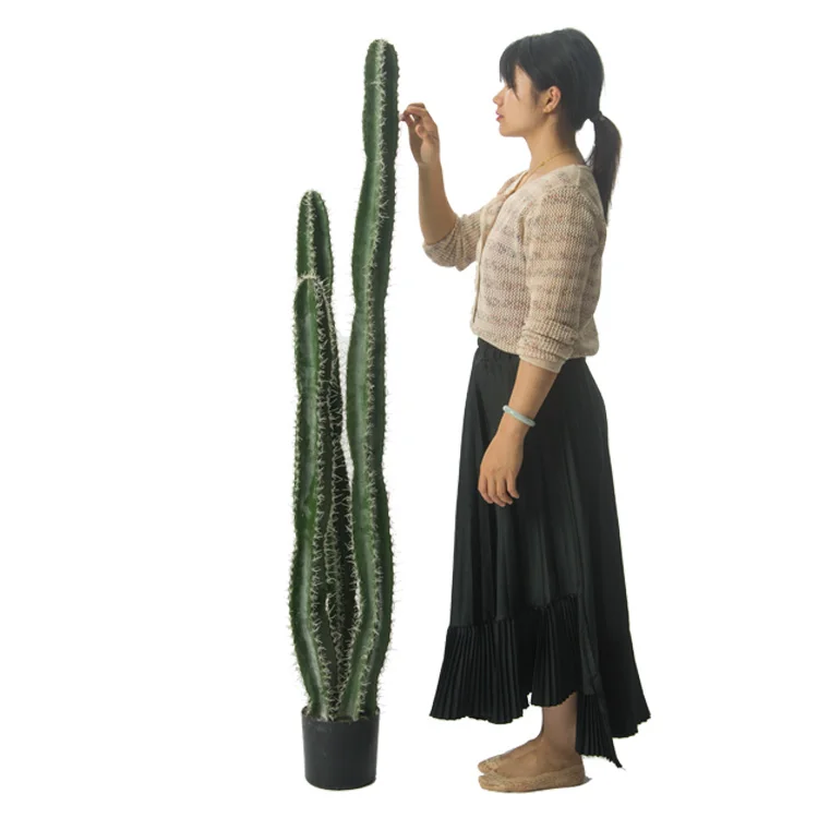 

Home Decor Artificial Cactus Plants Plastic Faux Desert Plants For Sale Artificial tree, Green or yellow edge