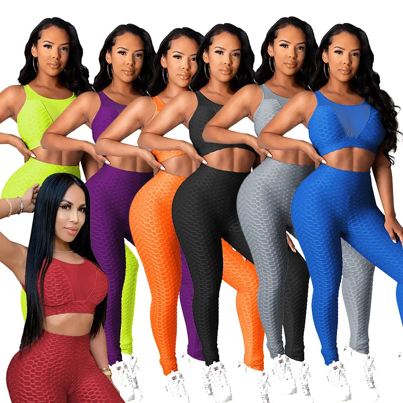 

Vedo Yoga Set Dropshipping Custom Logo Polyester Sexy Fitness Wear sportswear Women Plus Size Two Pieces Yoga Sets, Picture shows
