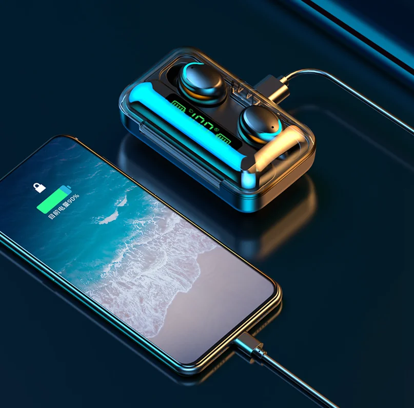 

dropshipping Hot Sale F9-5C F9-5 tws earbuds wireless earphone with led display