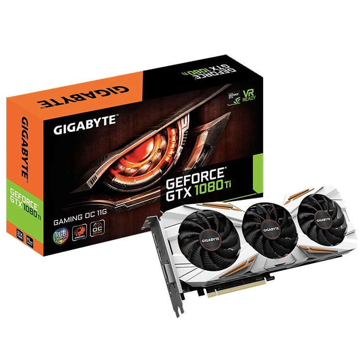 

GIGABYTE NVIDIA GeForc GTX 1080 Ti Gaming OC 11G Used Graphics Card with 11G GDDR5X 352-bit Memory Support OverClocking