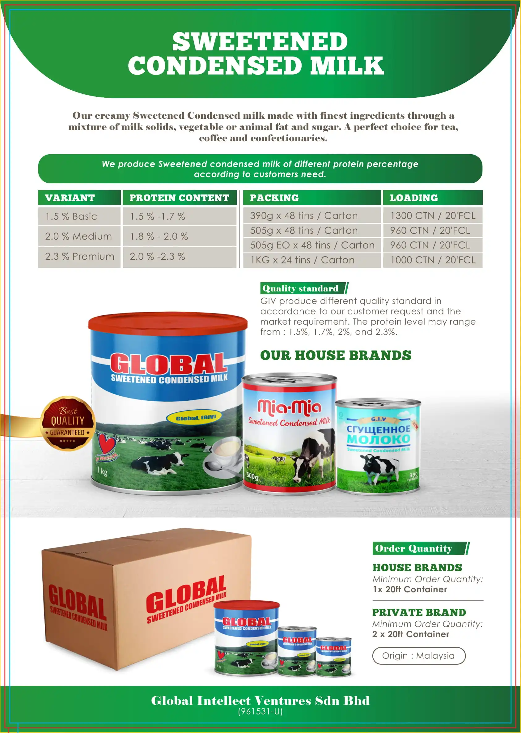 Premium Sweetened Condensed Milk Buy Long Life Milk/ Sweetener /leche