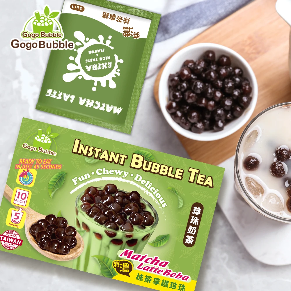 

Taiwan Made Black tapioca pearl instant boba bubble tea kit
