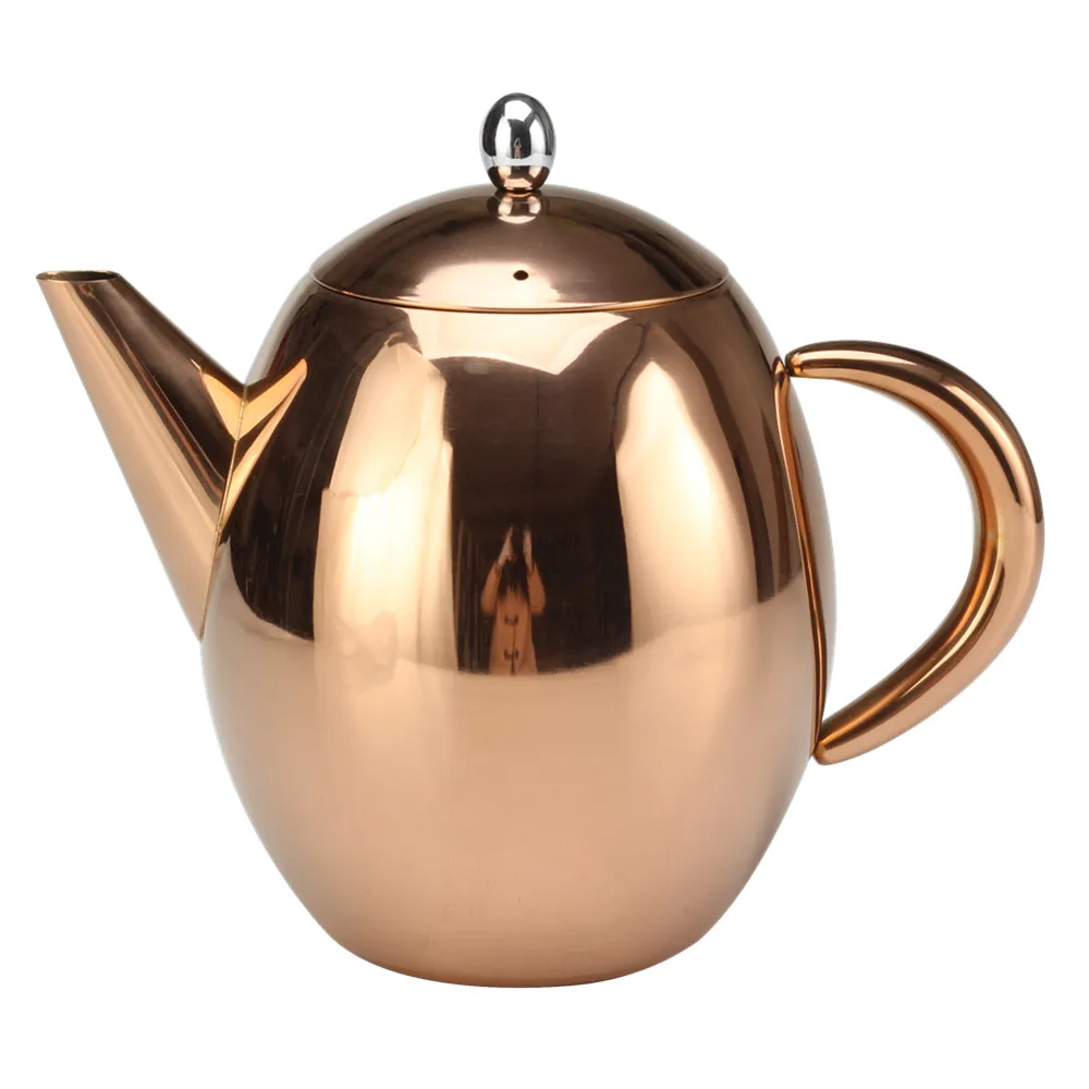 

1.75L copper Stainless Steel Teapot with Lid, Tea Kettle for Home, Teapot with Tea Filter, Panton color