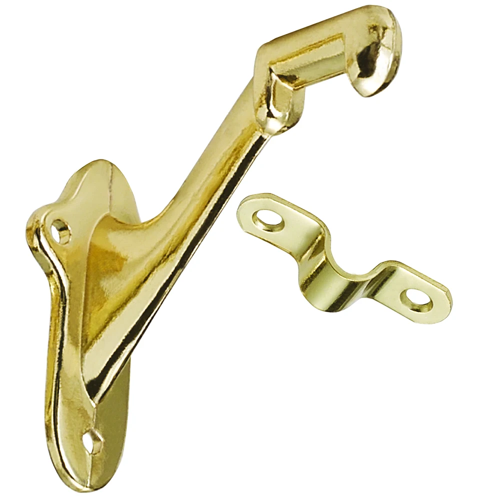 Heavy Duty Design House Door Accessories Metal Exterior Handrail Bracket Brass Plated