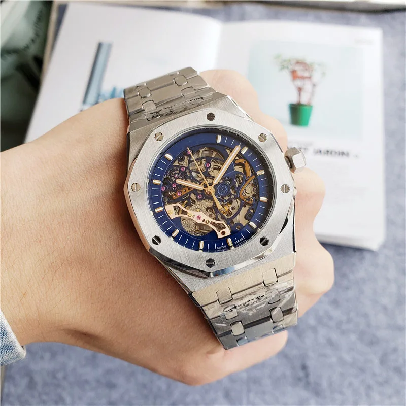 

OAK 3a custom luxury automatic watch 2813 movement men's watch hollow case back 316L stainless steel