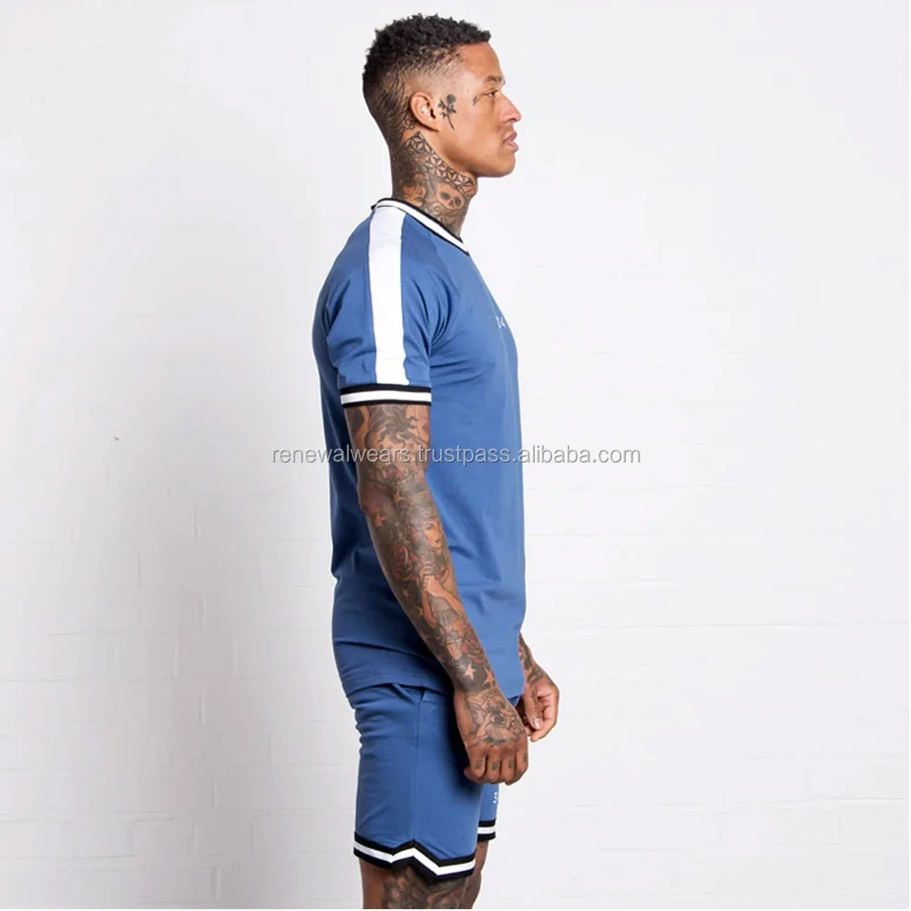 Men Customized Slim Fit Twinsets Tshirts And Shorts New Design 100