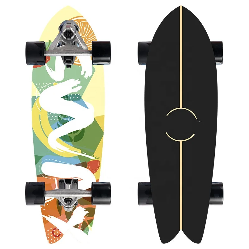 

oem wholesale blank custom 7ply 100% Canada maple surf skate board old school Land surfing skateboard deck, Customized color