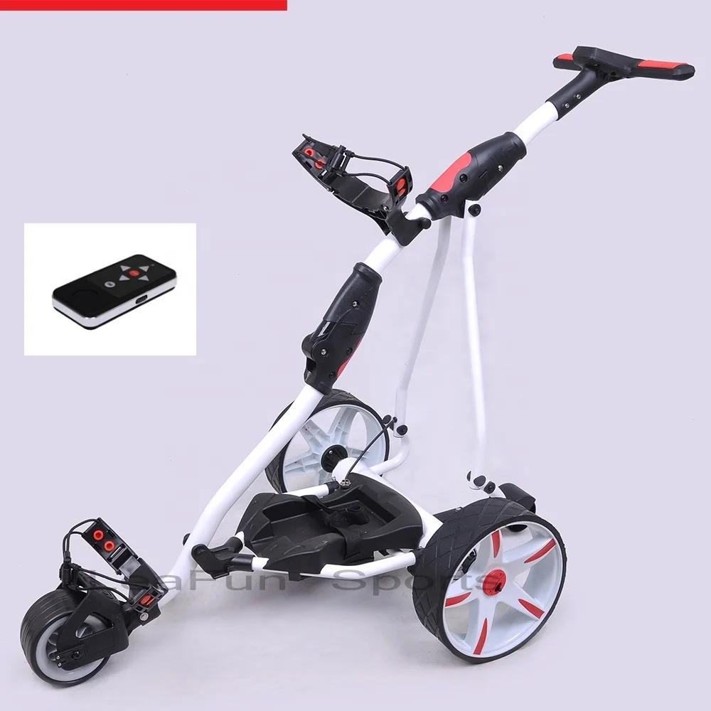 

Brand New Brand New Remote Control Golf Trolley With Powerful 400W Tubular Motors ,Electric Golf Trolley.Powakaddy Fold System