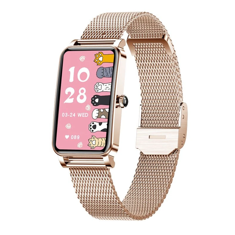 

ZX19 Fashion Women Smart Watch Custom Dial Full Touch Screen IP68 Waterproof Smartwatch for Woman Bracelet Heart Rate Monitor