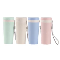 

Drinkware New Product Ideas 2020 Creative Heat Resistant Tumbler Cups Portable Hand Cups 300ml Wheat Fiber Hand Cup