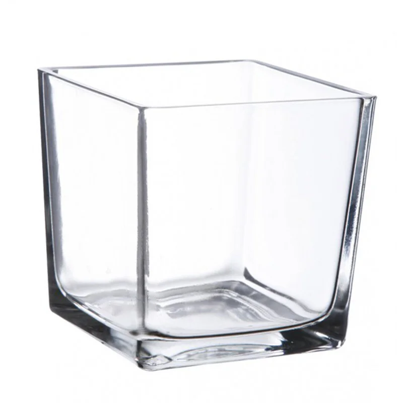 

10*10cm glass cube vase, Clear