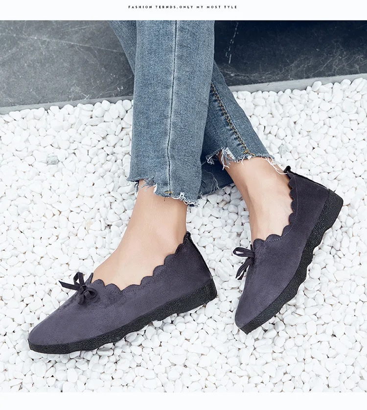 

Fashion Grey Casual Ladies flats New Flat Loafers Latest Design Comfort And Breathable Shoes, 3 colors