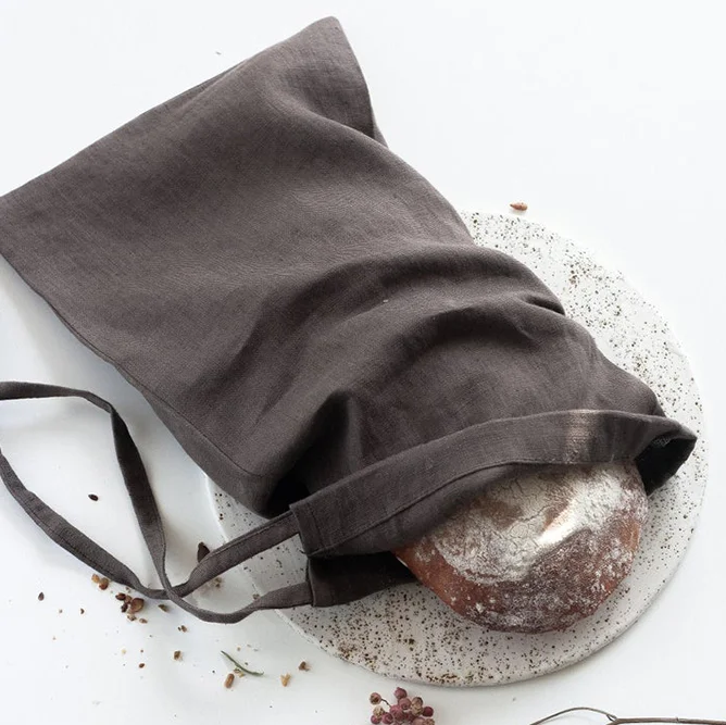 

eco friendly blue custom cotton linen drawstring bag, Nature/customize