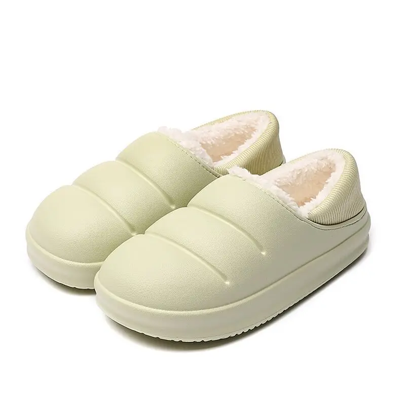 

2022 new winter warm couple cotton slippers home antiskid men's non slip slippers, Solid color
