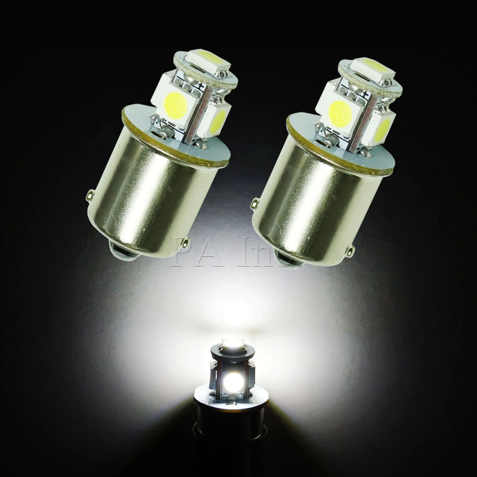 Lot De 2 Ampoules LED BA15S Blanches 1156 Pour Feux Stop - 8SMD, 12V - Remplacent R5W