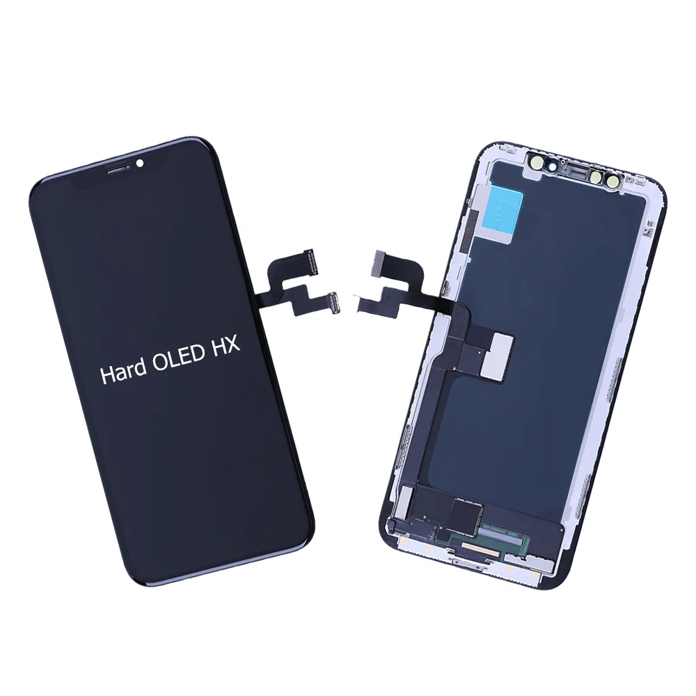 

HEX Hard OLED Screen for iPhone X Oled HX HEX LCD Touch Digitizer Screen Display Assembly Repair Replacement Elekworld Wholesale, Black