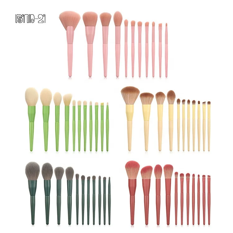 

11pcs Wooden Handle High End Professional Make Up Brushes Set For Beauty Brushes