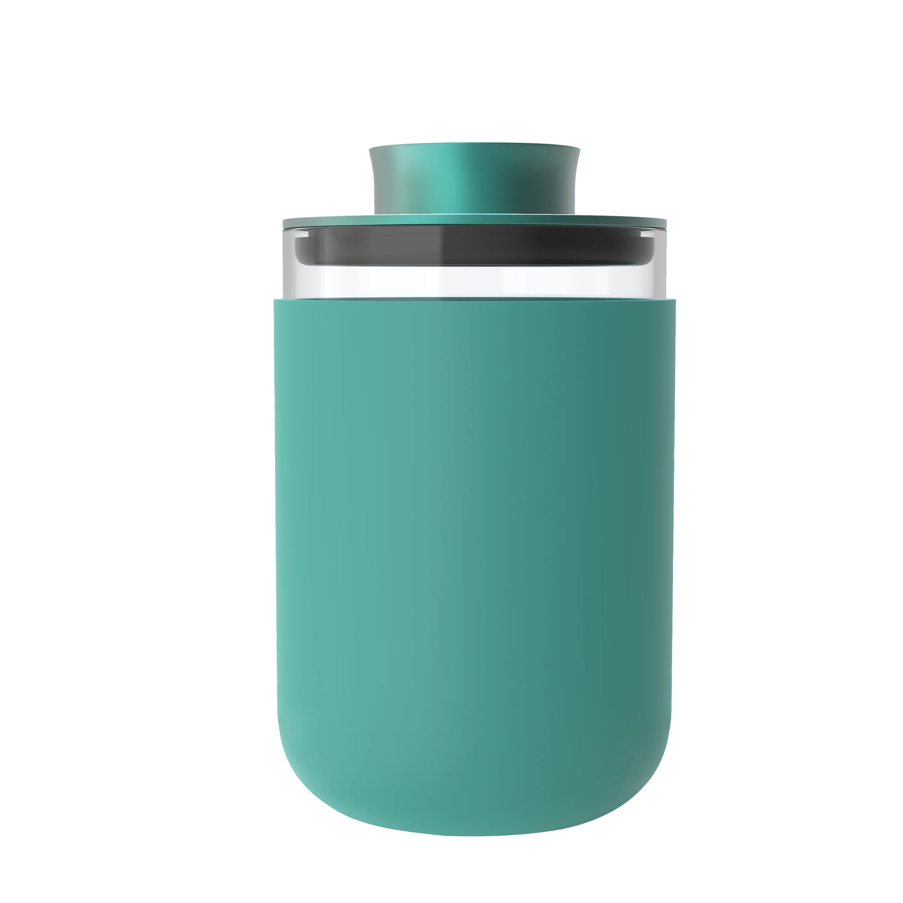 

New design aluminum stash jar blue glass jar with lid free custom logo