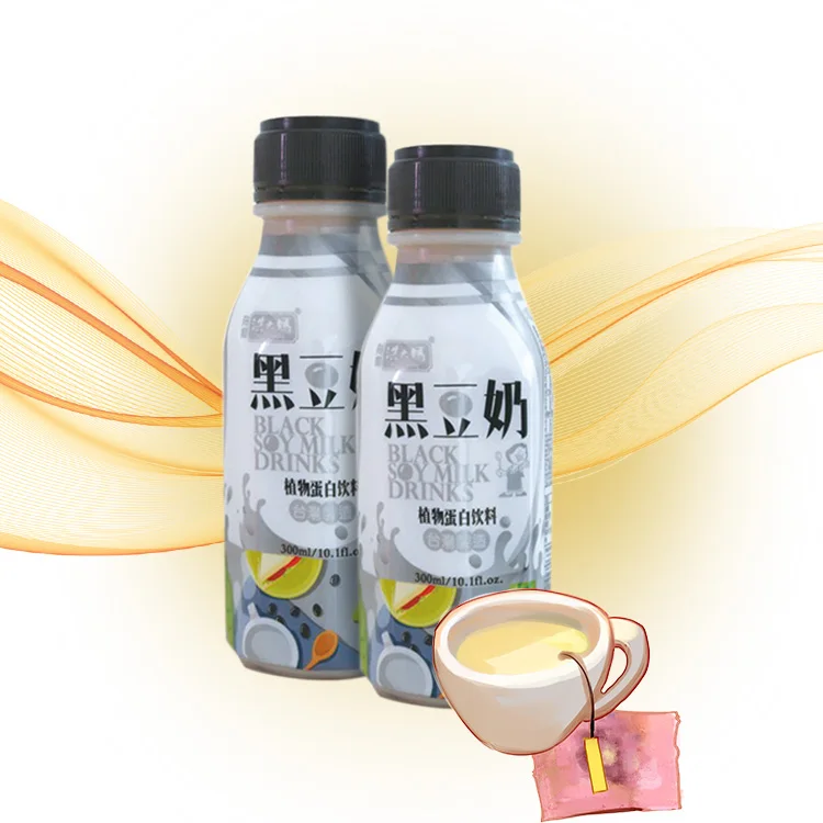 
300ml Taiwan instant PP plastic bottle black soybean drink 