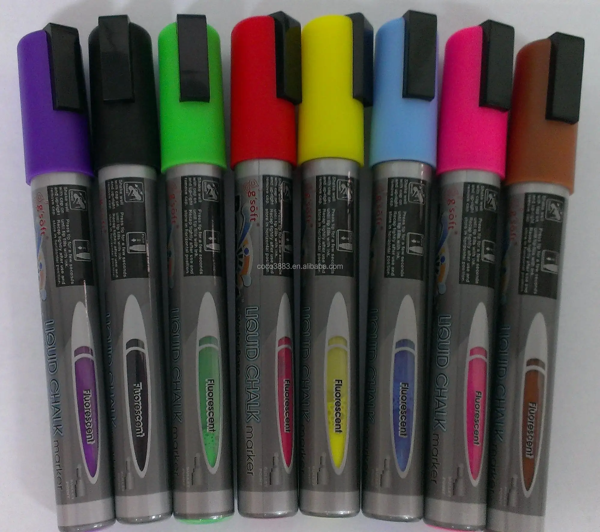 

Neon color 5.5 MM Chisel/Bullet Nib Easy Erasable Glass Chalk Marker