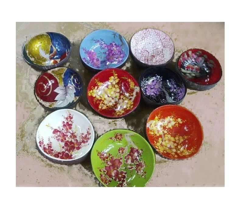 
Coconut Shell Bowl with Lacquer Cheap Price Fancy Design 