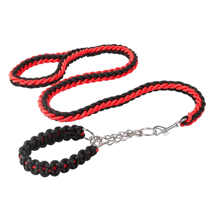 

Amazon Best Seller Nylon Braided Rope Pet Dog Collar Leash for Pet Dog, As pictures