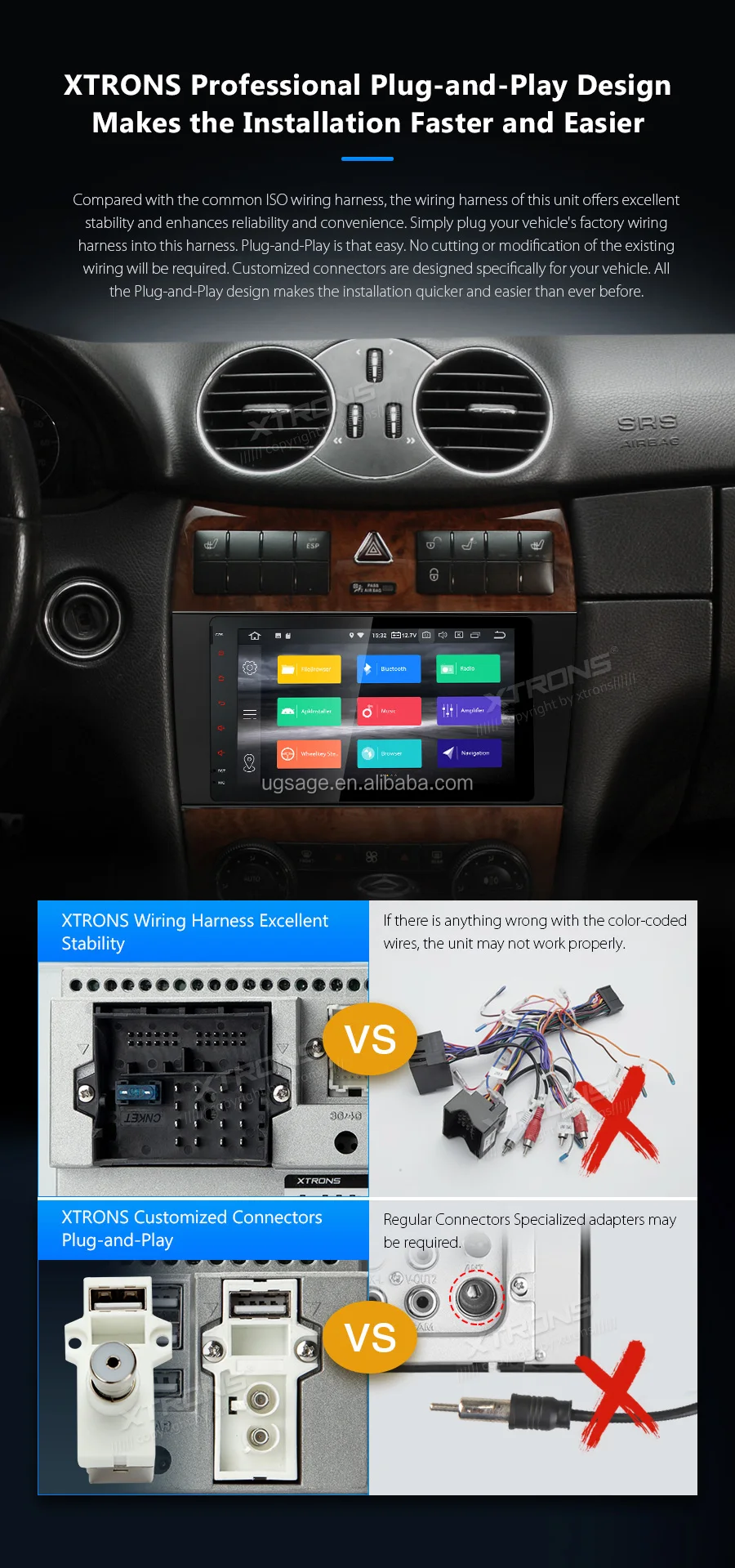 Xtrons Android 10.0 Car Radio For Mercedes-benz W209/w463 With Tpms